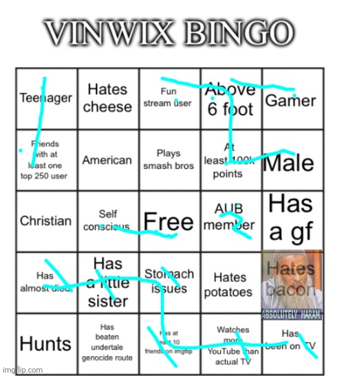 VinWix bingo | image tagged in vinwix bingo | made w/ Imgflip meme maker