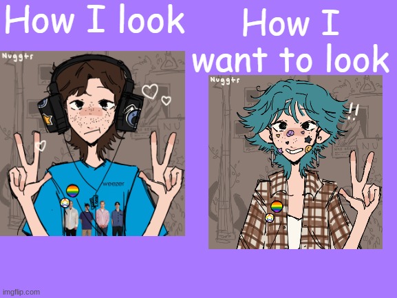 How I look VS how I want to look | image tagged in how i look vs how i want to look | made w/ Imgflip meme maker