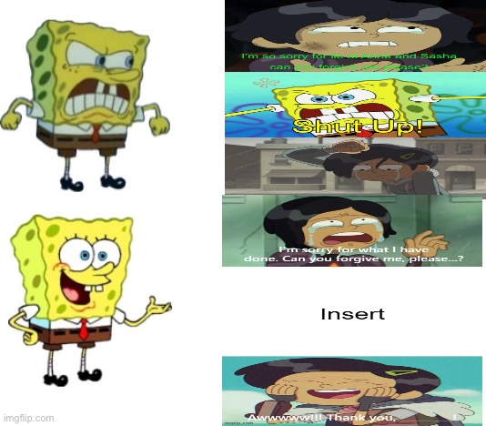 SpongeBob prefers good art, not SpongeBobs20003 | image tagged in spongebob hotline bling,amphibia,apology | made w/ Imgflip meme maker