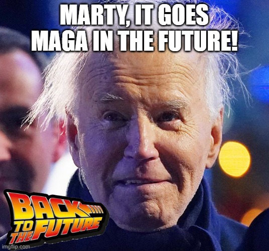 MARTY, IT GOES MAGA IN THE FUTURE! | made w/ Imgflip meme maker