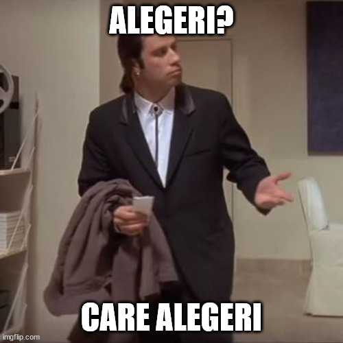 Confused Travolta | ALEGERI? CARE ALEGERI | image tagged in confused travolta | made w/ Imgflip meme maker