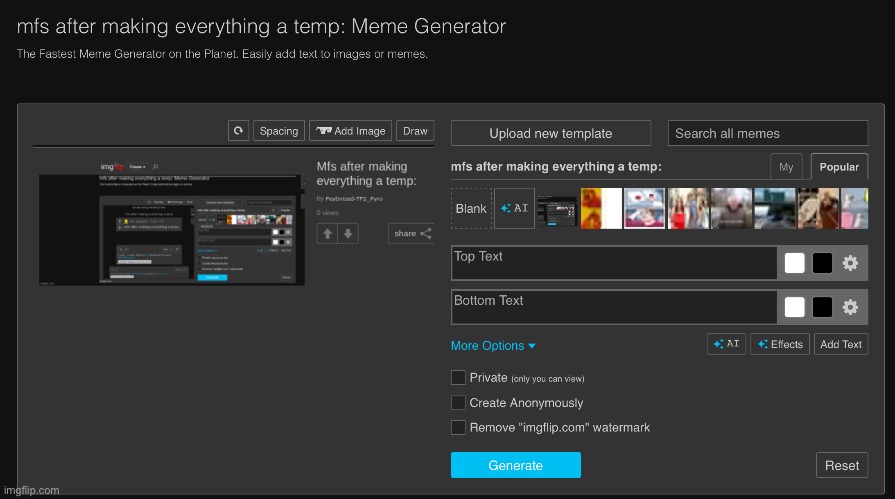 Mfs after making everything a temp: | image tagged in mfs after making everything a temp | made w/ Imgflip meme maker