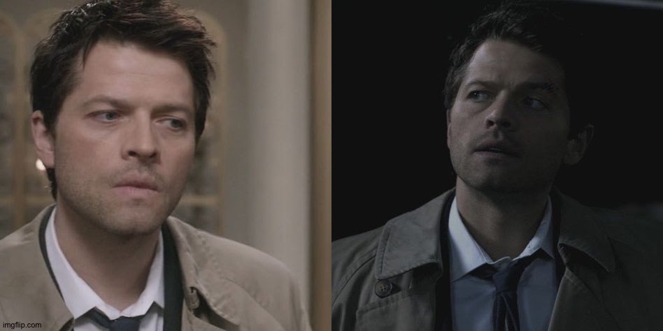 Totally Not Reverting Back To The Same Shit I Used To Do On Tumblr | image tagged in torturing friends with their crushes,did someone order an angel in a trench coat,castiel,misha collins,supernatural | made w/ Imgflip meme maker