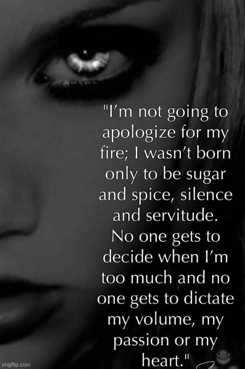 I'm not going to apologize for my fire | image tagged in real,passion,honest,loyalty,sassy,acquired taste | made w/ Imgflip meme maker