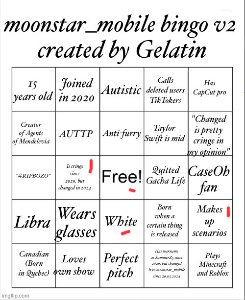 moonstar_mobile bingo V2 | image tagged in moonstar_mobile bingo v2 | made w/ Imgflip meme maker