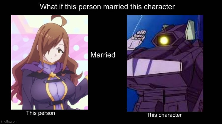 Wiz & Shockwave | image tagged in what if character married this character,konosuba,transformers g1,what if,guys i have a theory,transformers | made w/ Imgflip meme maker