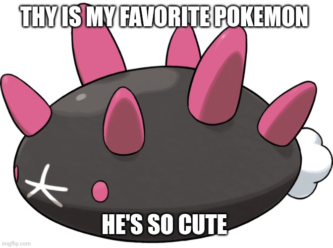 Pyukumuku | THY IS MY FAVORITE POKEMON; HE'S SO CUTE | image tagged in pyukumuku | made w/ Imgflip meme maker