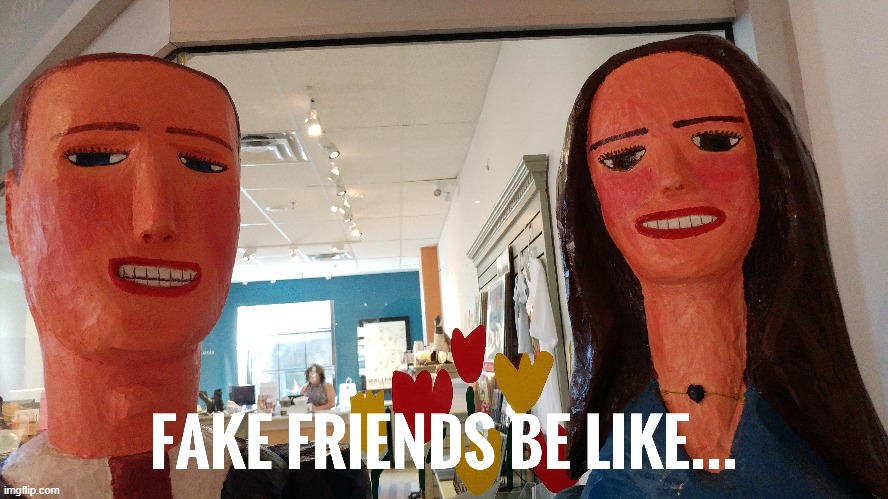 Fake friends care soooo much | image tagged in fake people,fake smile | made w/ Imgflip meme maker