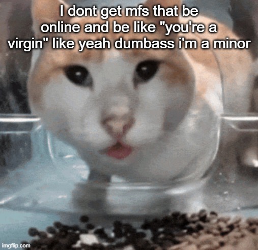 Mr Shock stare | I dont get mfs that be online and be like "you're a virgin" like yeah dumbass i'm a minor | image tagged in mr shock stare | made w/ Imgflip meme maker