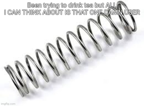 Boing | Been trying to drink tea but ALL I CAN THINK ABOUT IS THAT ONE DAMN USER | image tagged in boing | made w/ Imgflip meme maker