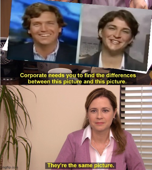 Brothers | image tagged in memes,they're the same picture,tucker carlson,rachel maddow,twins | made w/ Imgflip meme maker