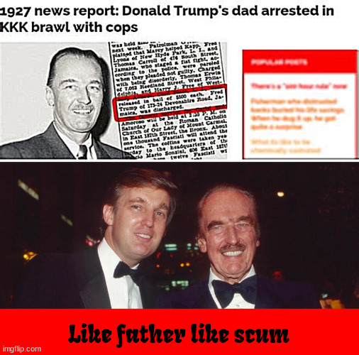 Krown King Korruption | Like father like scum | image tagged in krown king korruption,like father like son,nazis,i wanna grow up to be like dad,maga mold | made w/ Imgflip meme maker