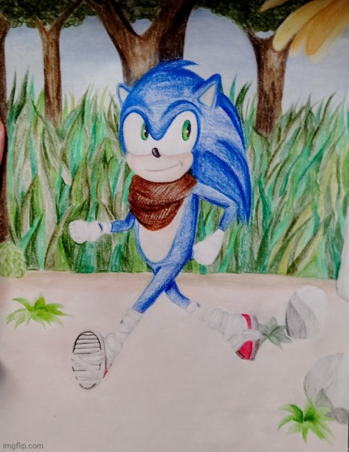 Sonic the Hedgehog drawing! | image tagged in drawing,art,sonic the hedgehog,sonic,sega,sonic boom | made w/ Imgflip meme maker