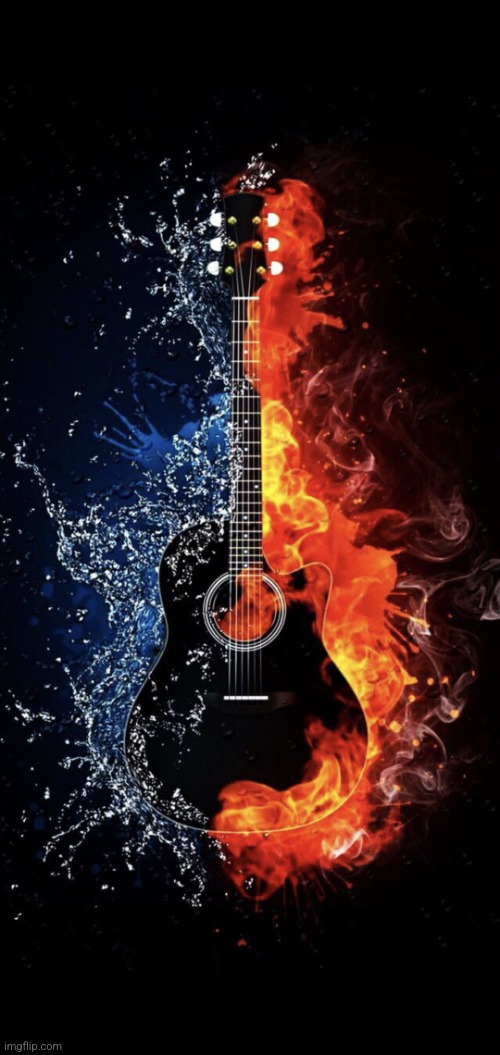 Music, Life and Creativity | image tagged in music life and creativity,guitar,fire,water,elements,music | made w/ Imgflip meme maker