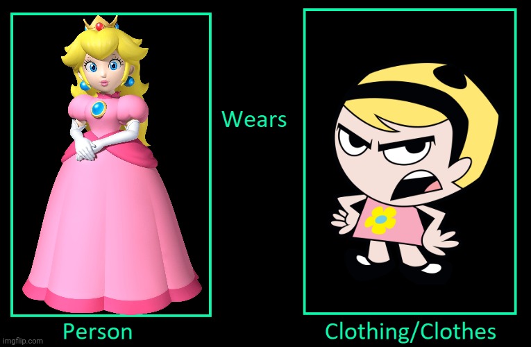 What if Peach Wears Mandy's Outfit | image tagged in what if character wears meme,gaobam,super mario bros,princess peach,grim adventures of billy and mandy,billy and mandy | made w/ Imgflip meme maker