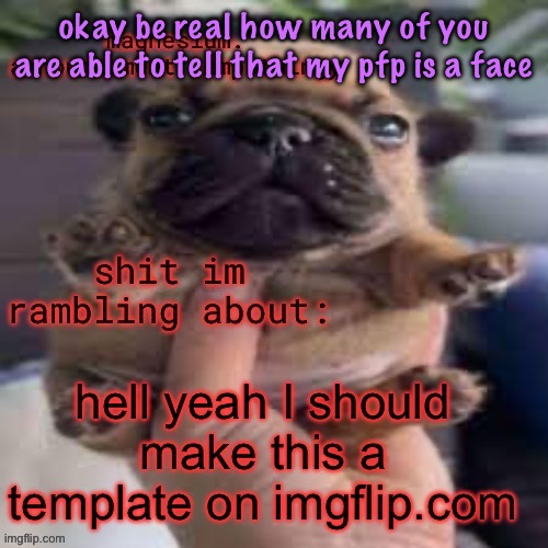 so I did | okay be real how many of you are able to tell that my pfp is a face | image tagged in so i did,cinnabox announcement | made w/ Imgflip meme maker