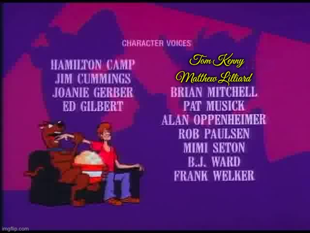 Fixed Voice Actors for *SDATRW (Part 2) | Tom Kenny; Matthew Lilliard | image tagged in scooby doo,warner bros,popcorn,shaggy,cartoon network,warner bros discovery | made w/ Imgflip meme maker