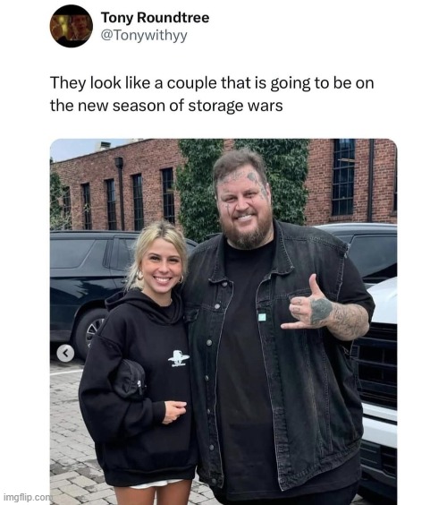 image tagged in jelly roll,haliey welch,couple,storage wars | made w/ Imgflip meme maker