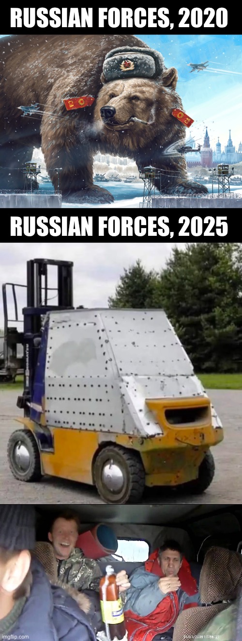 Russian Army | RUSSIAN FORCES, 2020; RUSSIAN FORCES, 2025 | made w/ Imgflip meme maker