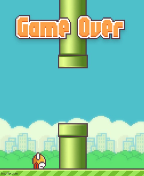 game over flappy bird | image tagged in game over flappy bird | made w/ Imgflip meme maker