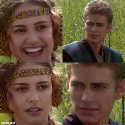 Anakin Padme flipped | image tagged in anakin,padme | made w/ Imgflip meme maker