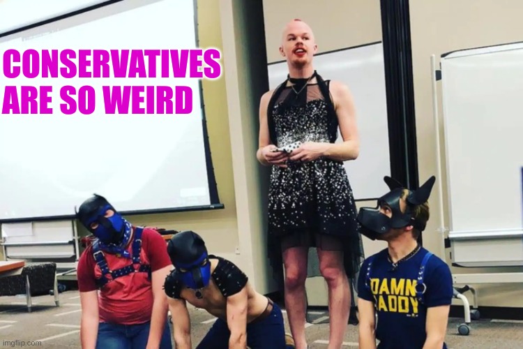 Sam Brinton teaches Kink 101 | CONSERVATIVES ARE SO WEIRD | image tagged in sam brinton teaches kink 101 | made w/ Imgflip meme maker