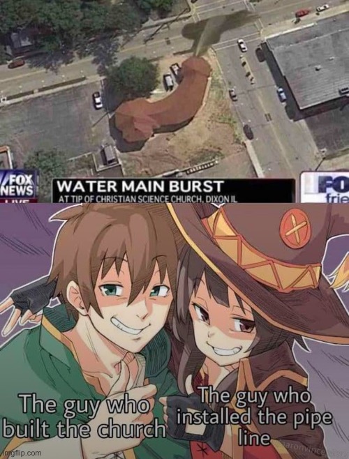 image tagged in konosuba,megumin,kazuma | made w/ Imgflip meme maker