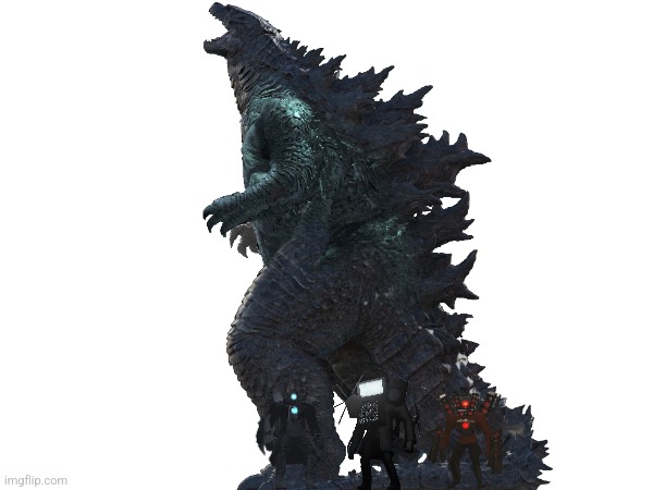 Godzilla size comparison to skibidi toilet titans (I don't know if this is accurate) | image tagged in godzilla,skibidi toilet | made w/ Imgflip meme maker