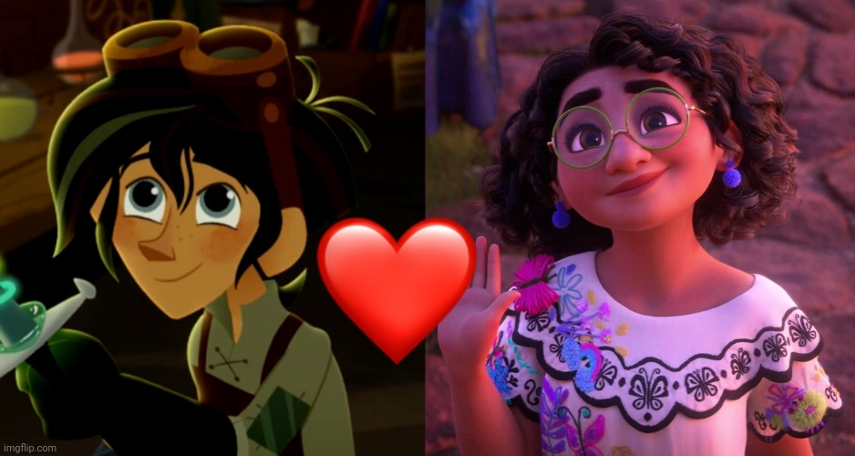 Varian and Mirabel Madrigal (New Couple) | image tagged in varian,mirabel madrigal,new couple,couple,crossover couple,disney | made w/ Imgflip meme maker