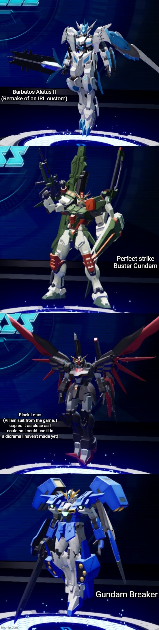Some custom mobile suits I made in GB4 | made w/ Imgflip meme maker