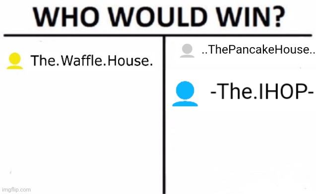 Waffle vs blank | image tagged in waffle vs blank | made w/ Imgflip meme maker