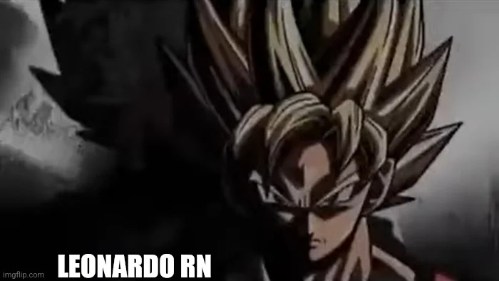 Goku Staring | LEONARDO RN | image tagged in goku staring | made w/ Imgflip meme maker