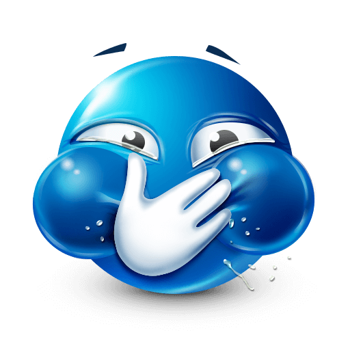 Hard laughing blue emoji Meme Template