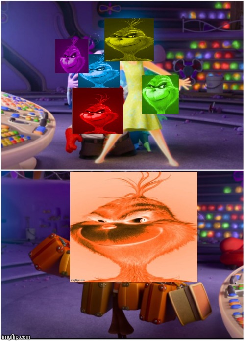 Inside Grinch (inside out Xmas edition) | image tagged in new emotion,inside out,xmas | made w/ Imgflip meme maker