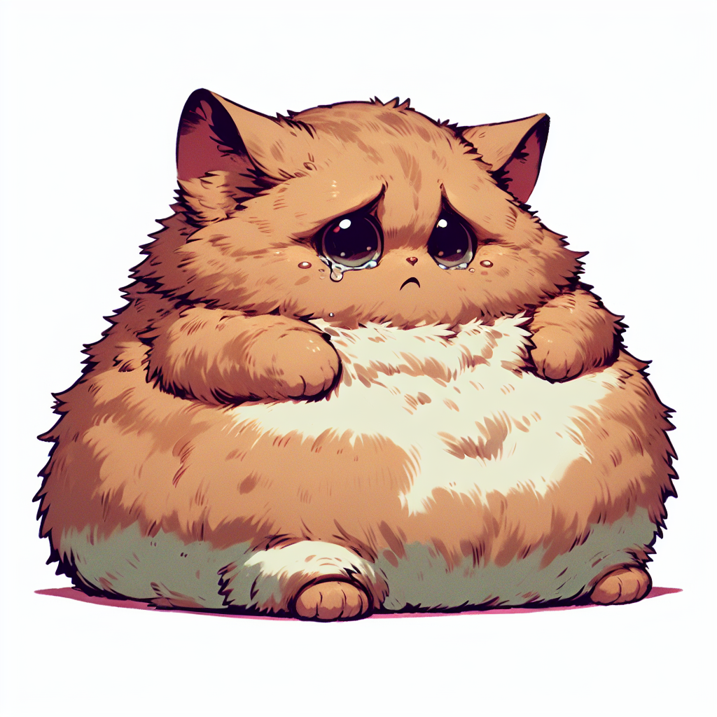 sad obese cat Blank Meme Template