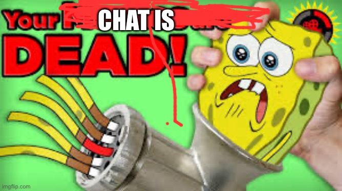 Dead meme | CHAT IS | image tagged in dead meme | made w/ Imgflip meme maker