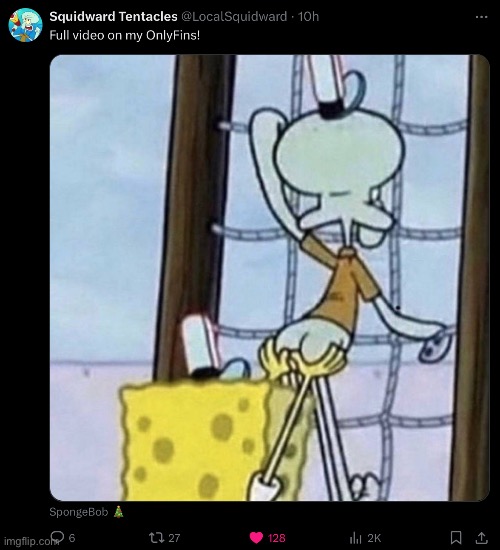 Could someone do me a favor and give me Squidwards Onlyfins leaks | made w/ Imgflip meme maker