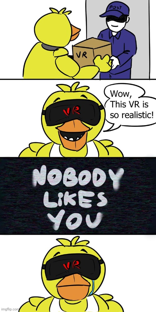 OH WOW | image tagged in fnaf,chica,vr | made w/ Imgflip meme maker