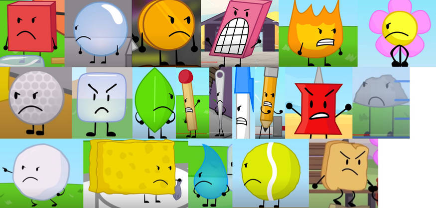 BFDI season 1 contestants being angry Blank Meme Template