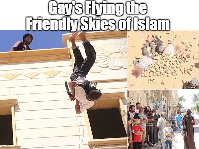 Gay's Flying the Friendly Skies of Islam | made w/ Imgflip meme maker