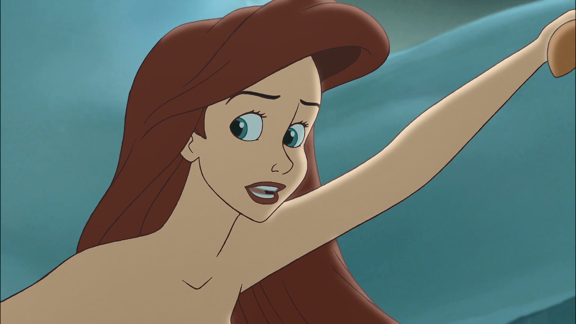 ariel looking for melody Blank Meme Template