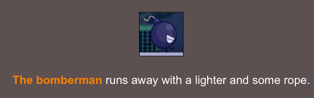 The bomberman runs away with a lighter and some rope Blank Meme Template