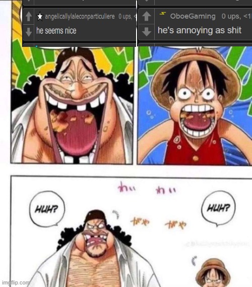 luffy black beard huh | image tagged in luffy black beard huh | made w/ Imgflip meme maker