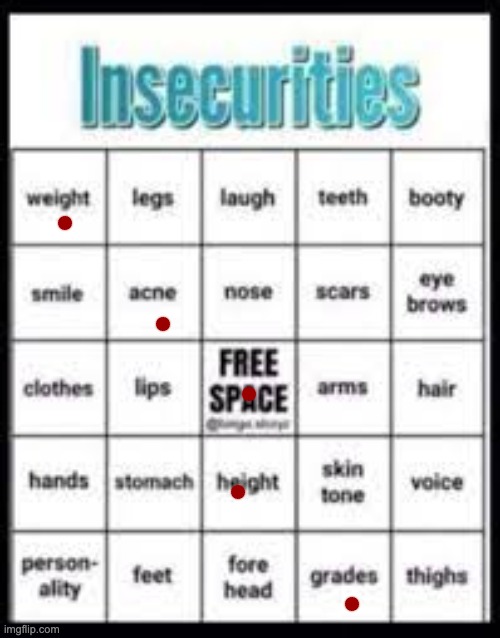 beats you to death cutely | image tagged in insecurities bingo | made w/ Imgflip meme maker