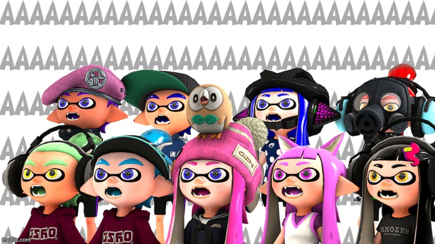 Screaming inklings (Ft Rowlet) (pf note: OWL BOI) | made w/ Imgflip meme maker