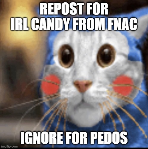 REPOST FOR IRL CANDY FROM FNAC; IGNORE FOR PEDOS | made w/ Imgflip meme maker