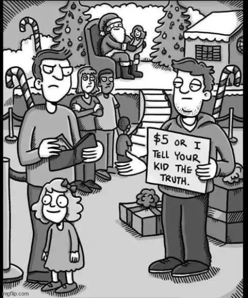 Christmas extortion | image tagged in repost,christmas,extortion | made w/ Imgflip meme maker