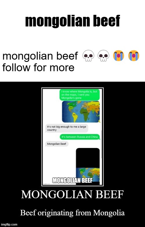 mongolian beef | made w/ Imgflip meme maker