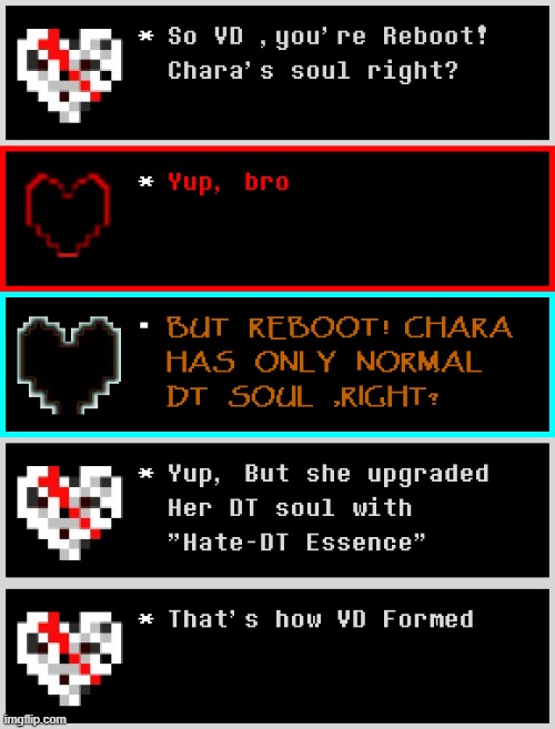 LORE TIME | image tagged in vd soul,decay soul,eternal glitch soul,ultimateverse,undertale | made w/ Imgflip meme maker