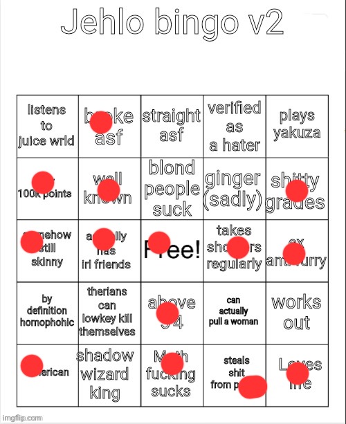 Jehlo bingo v2 | image tagged in jehlo bingo v2 | made w/ Imgflip meme maker